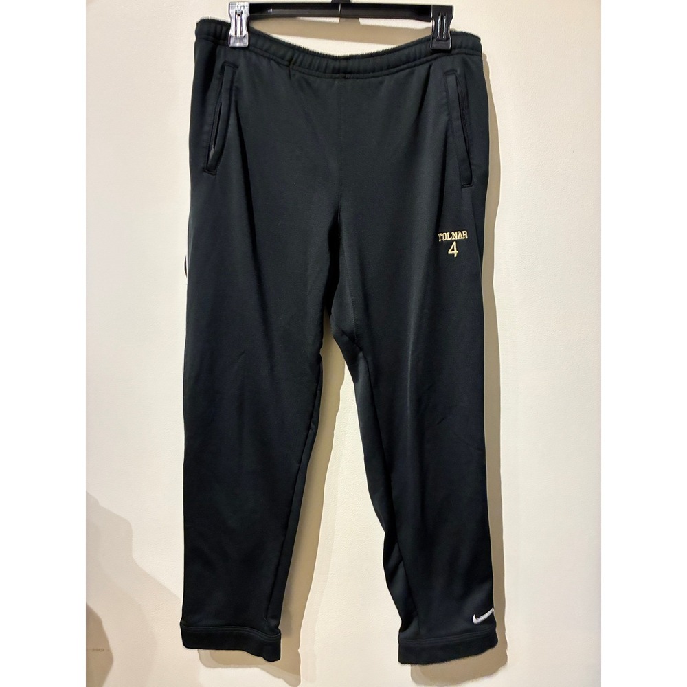 Nike Team Fit Womens Medium Black Training Track Pants Soccer Zip Leg
